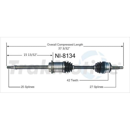 Surtrack Axle Cv Axle Shaft, Ni-8134 NI-8134